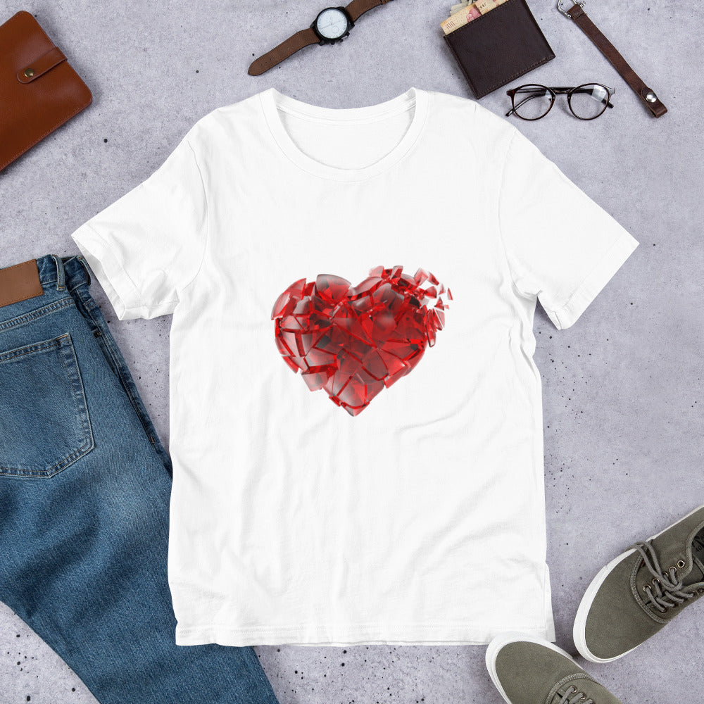 Top Shelf Habits Shattered Heart Short-Sleeve Unisex T-Shirt