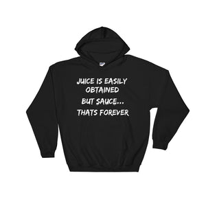 Top Shelf Habits Juice & Sauce Hooded Sweatshirt White Text